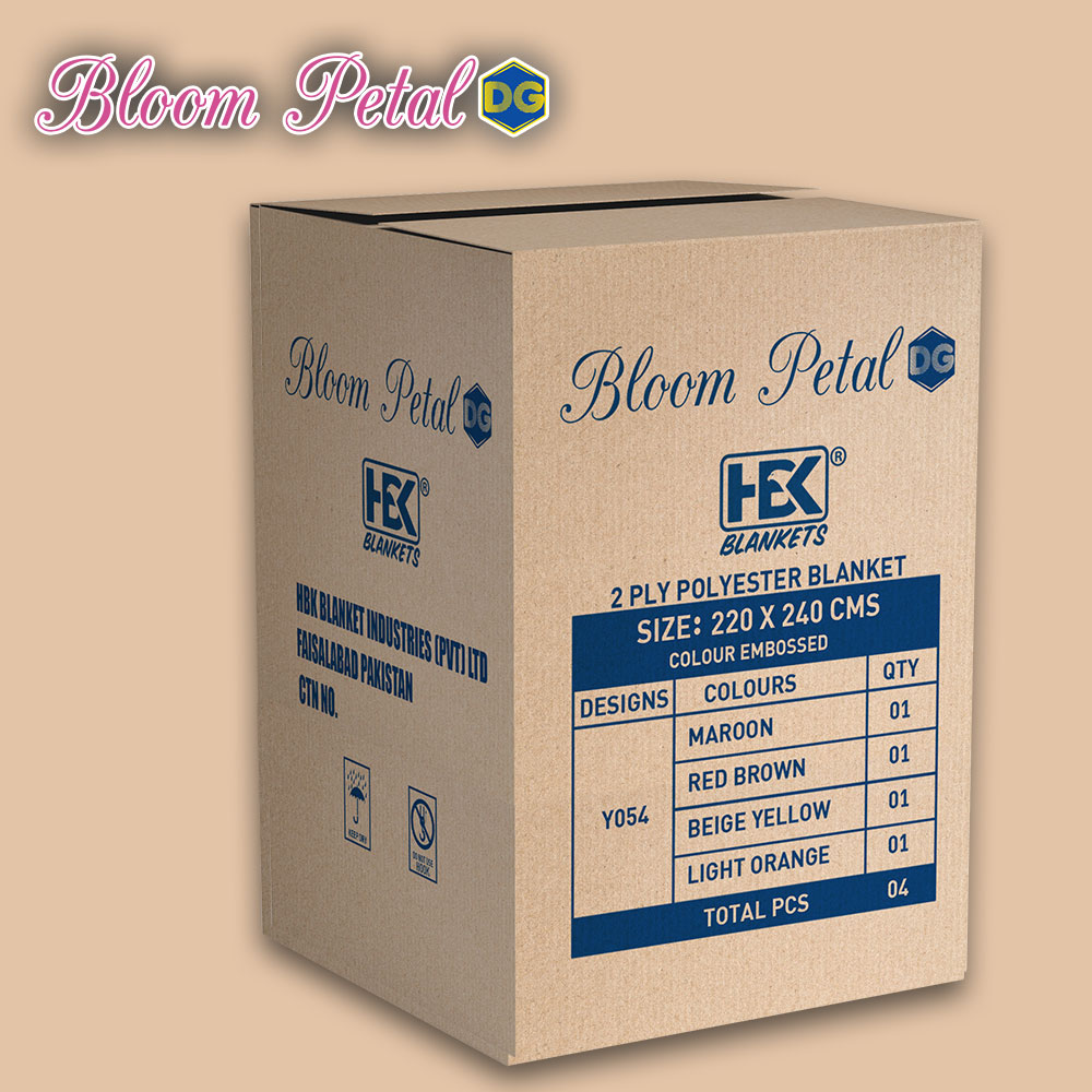 Bloom Petal DG 2 Ply Double Bed Embossed blanket HBK